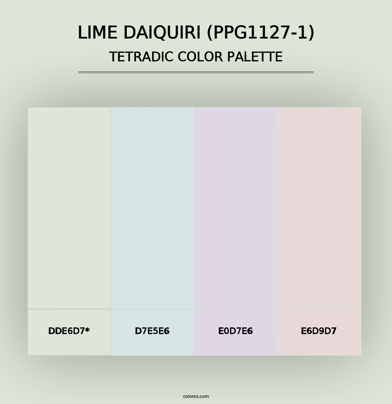 Lime Daiquiri (PPG1127-1) - Tetradic Color Palette