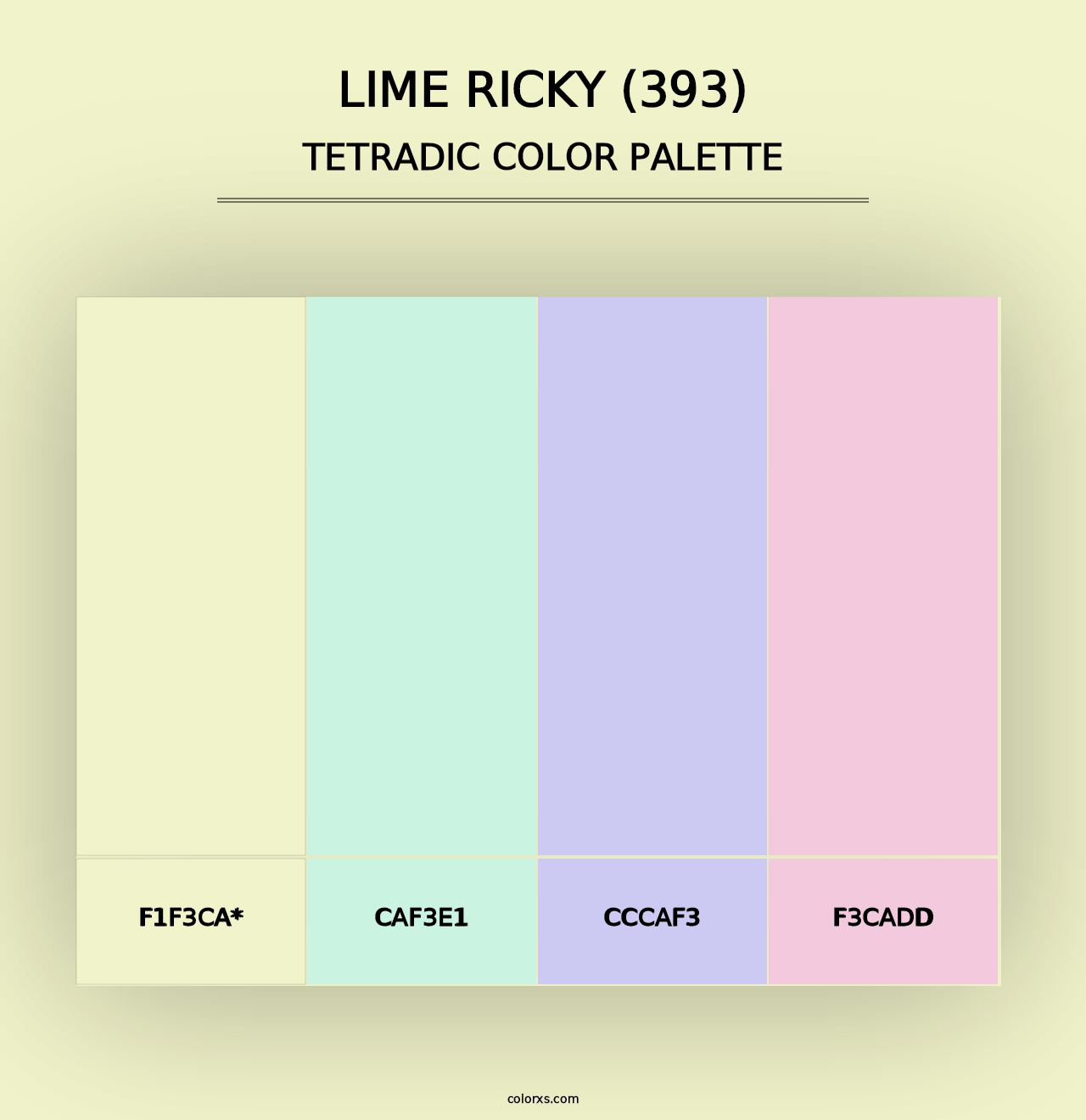 Lime Ricky (393) - Tetradic Color Palette