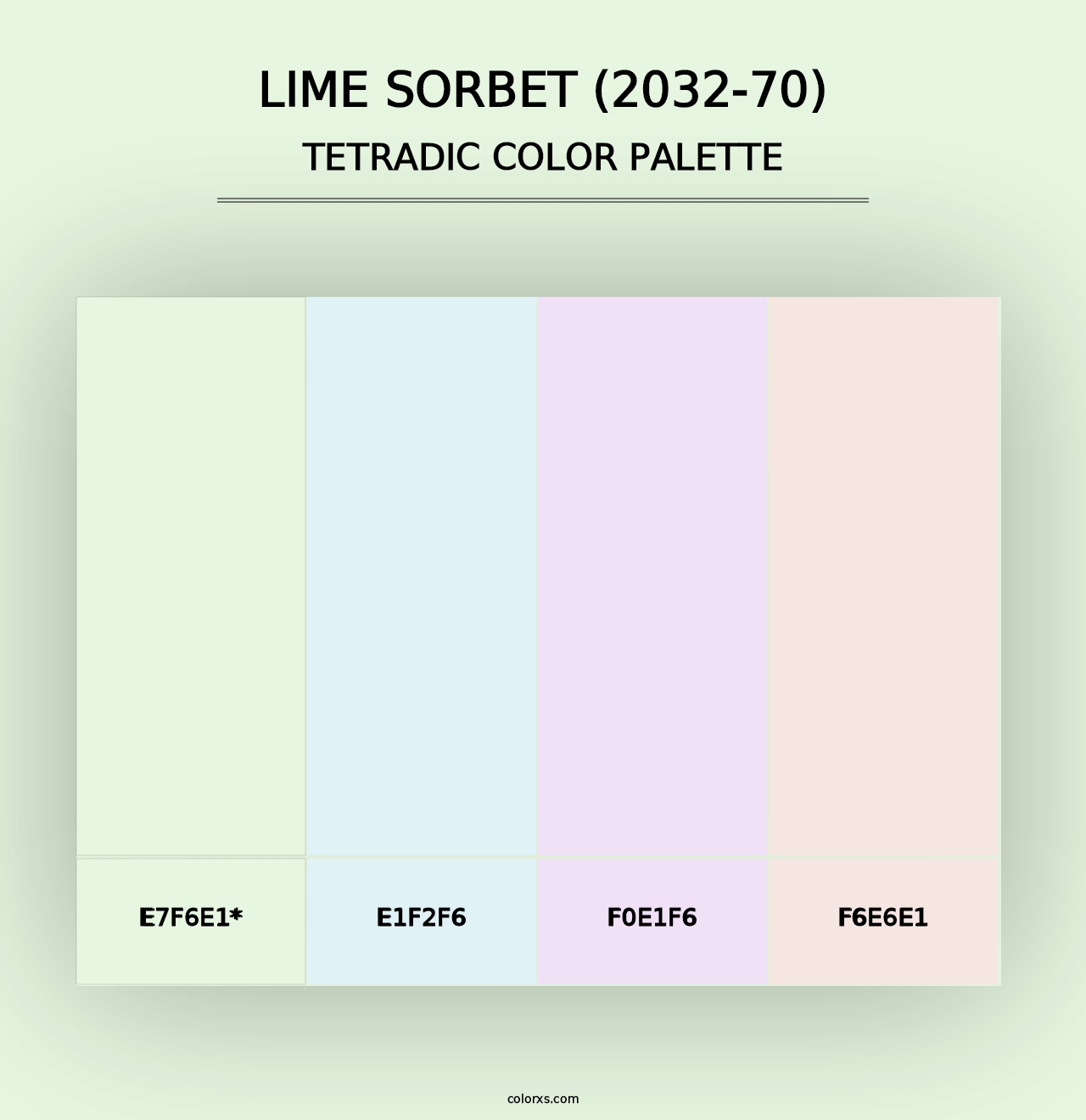 Lime Sorbet (2032-70) - Tetradic Color Palette