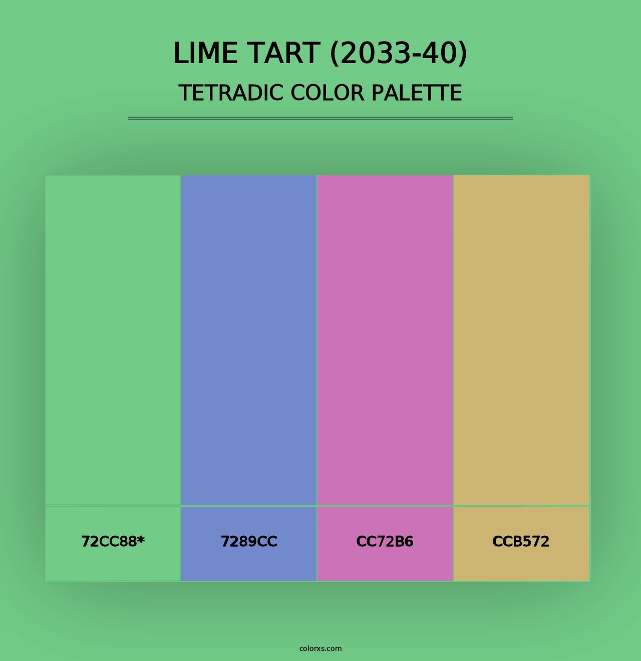 Lime Tart (2033-40) - Tetradic Color Palette