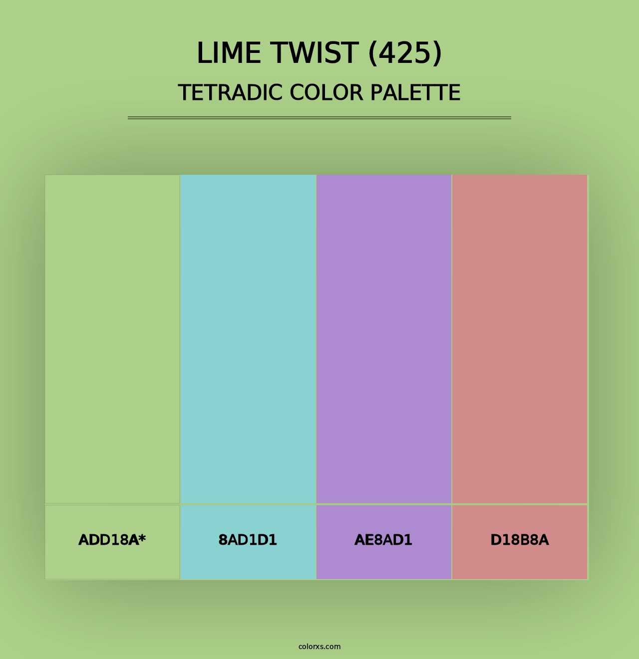 Lime Twist (425) - Tetradic Color Palette