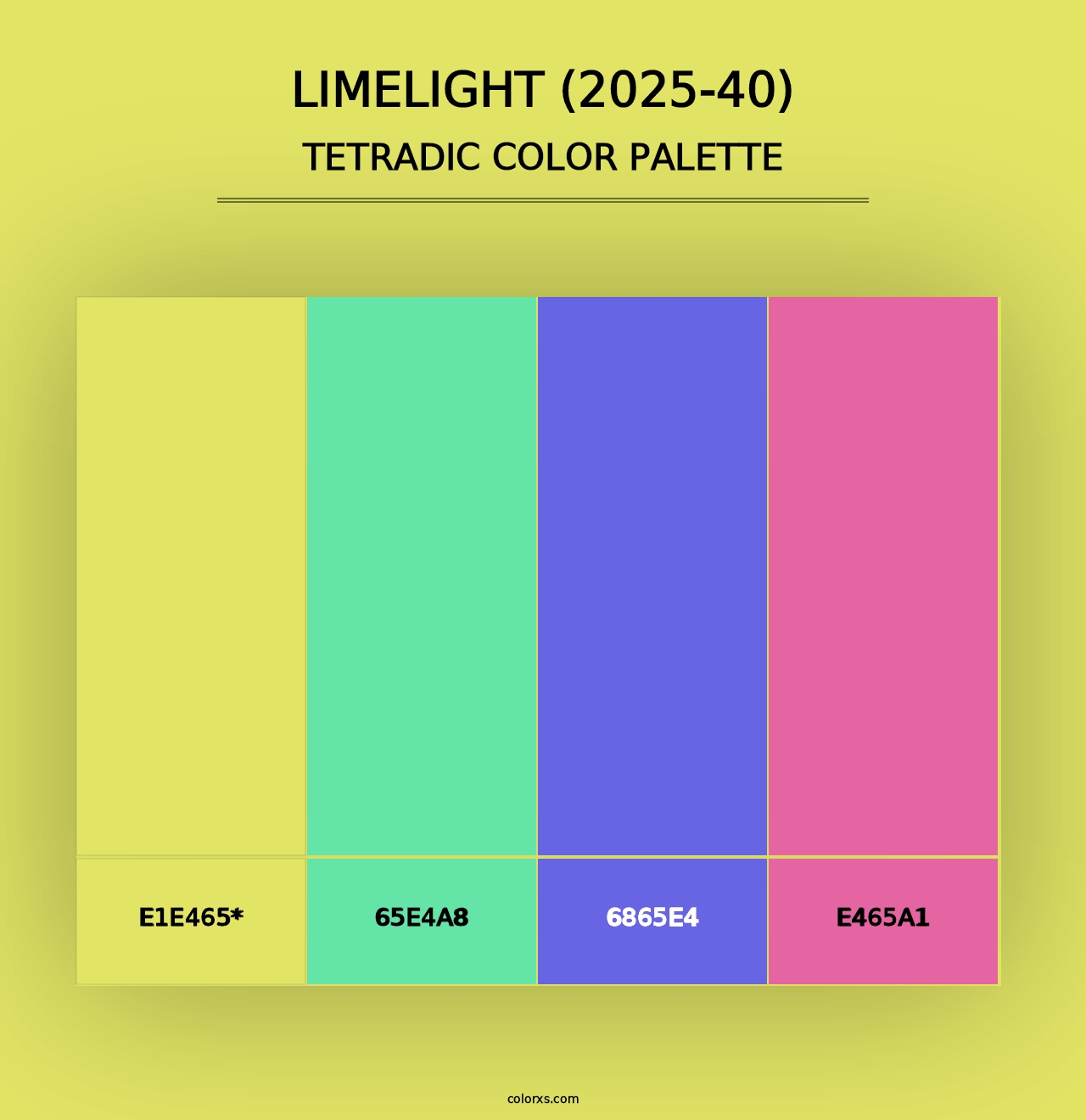 Limelight (2025-40) - Tetradic Color Palette