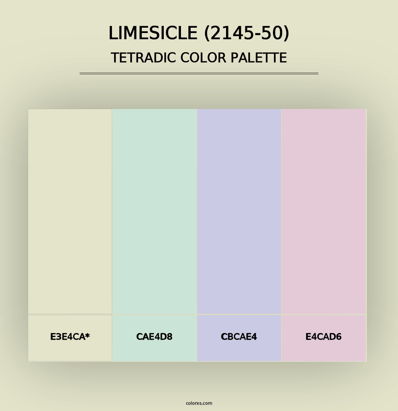 Limesicle (2145-50) - Tetradic Color Palette