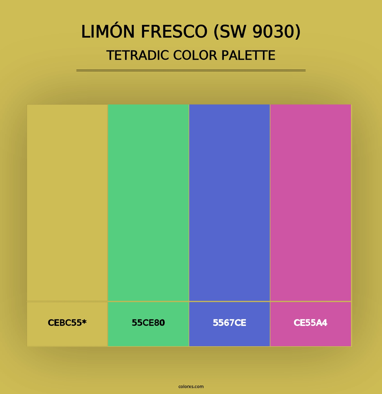 Limón Fresco (SW 9030) - Tetradic Color Palette