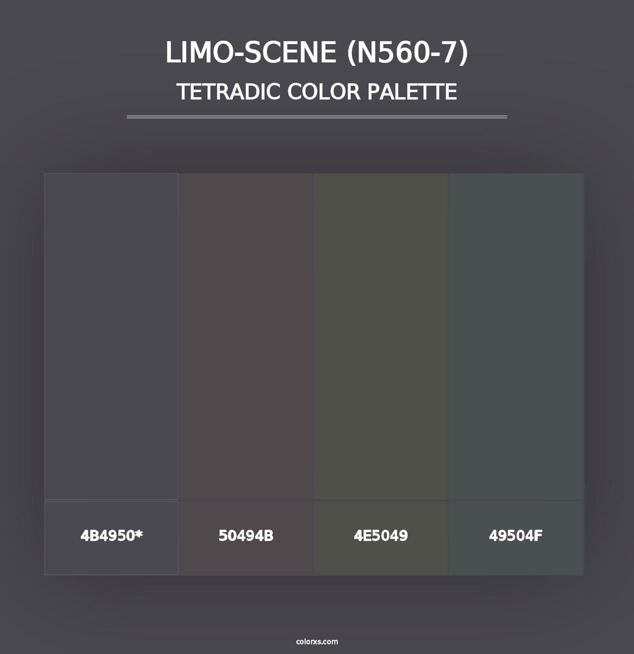 Limo-Scene (N560-7) - Tetradic Color Palette