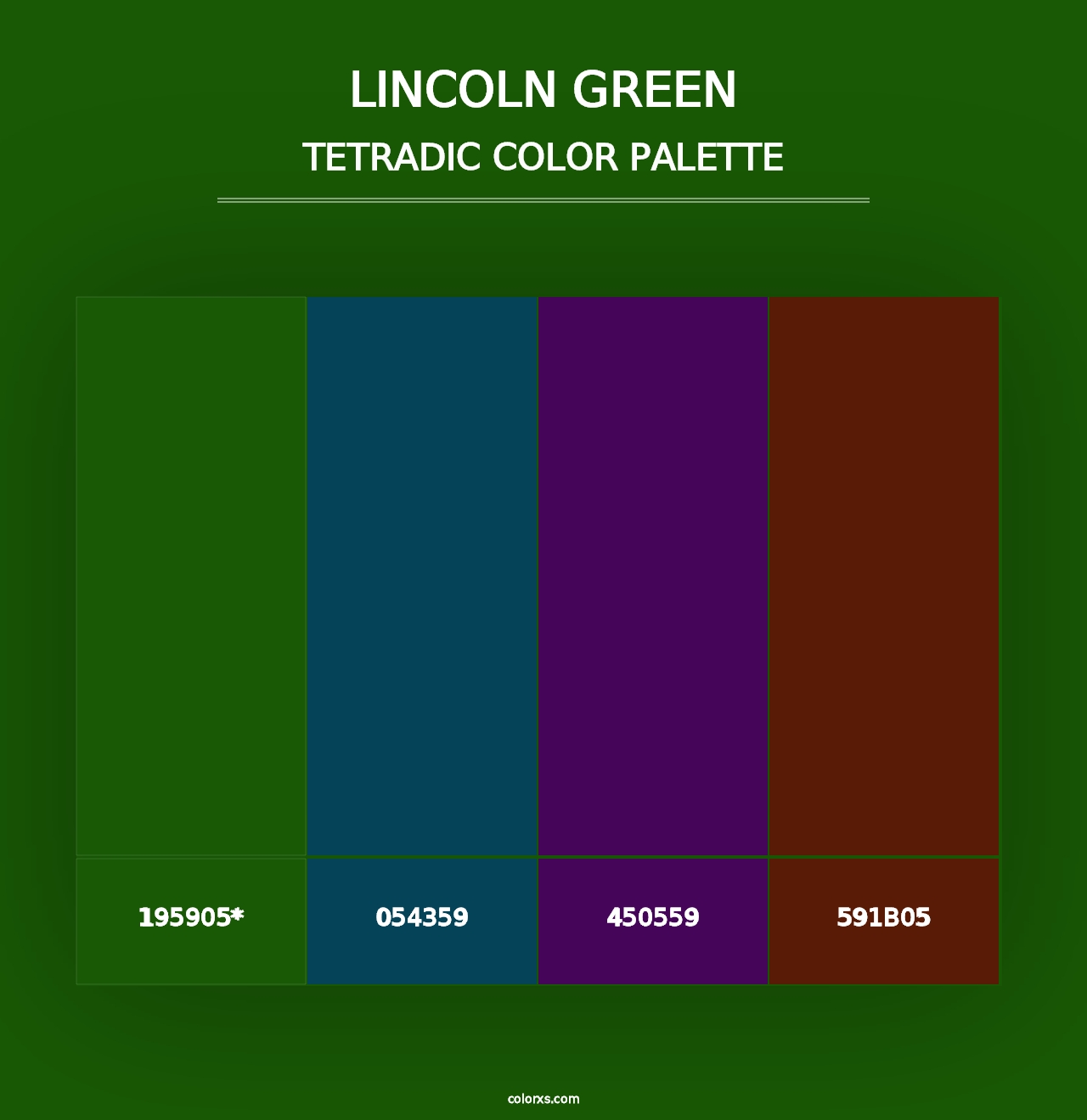 Lincoln Green - Tetradic Color Palette