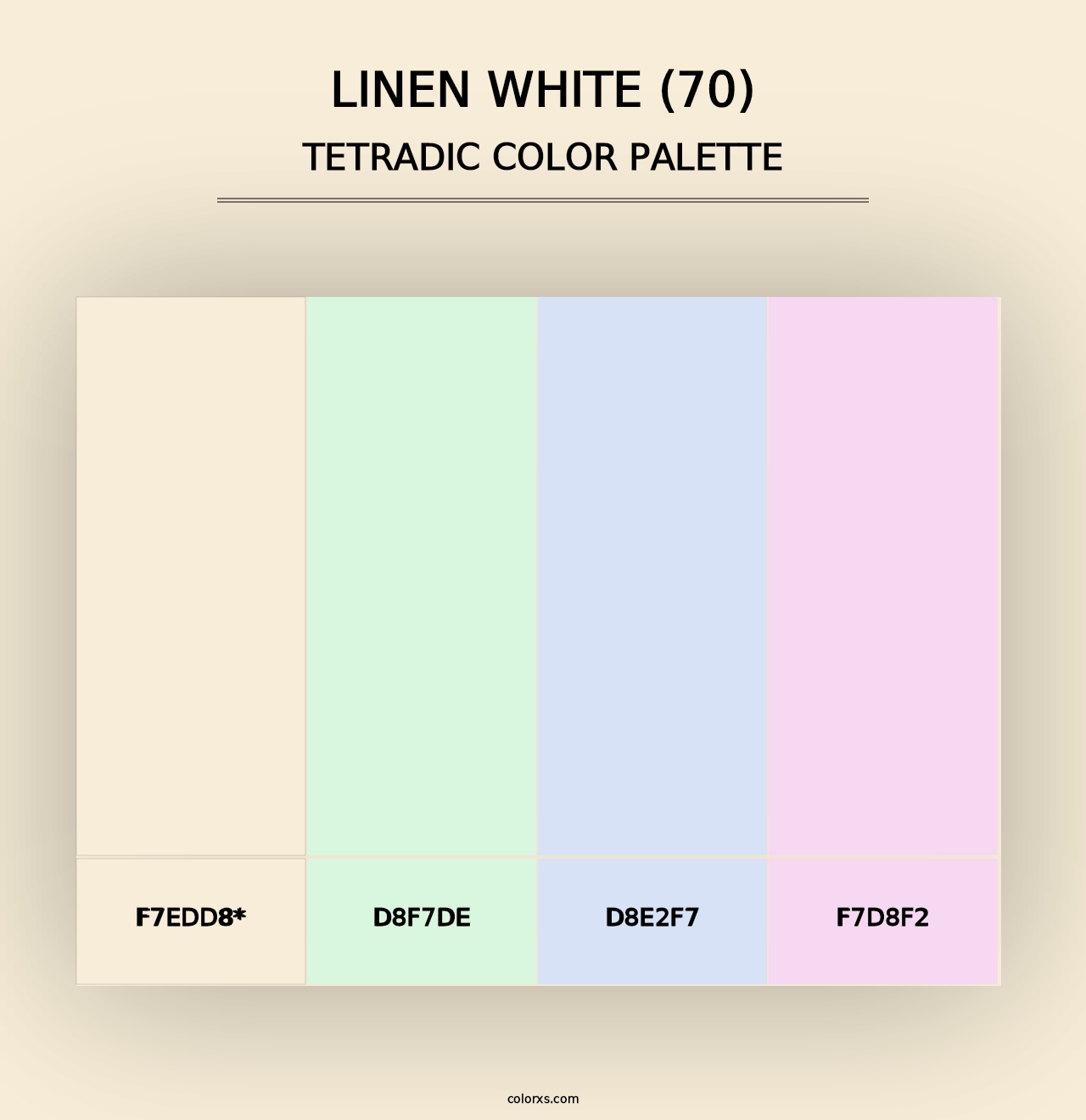 Linen White (70) - Tetradic Color Palette