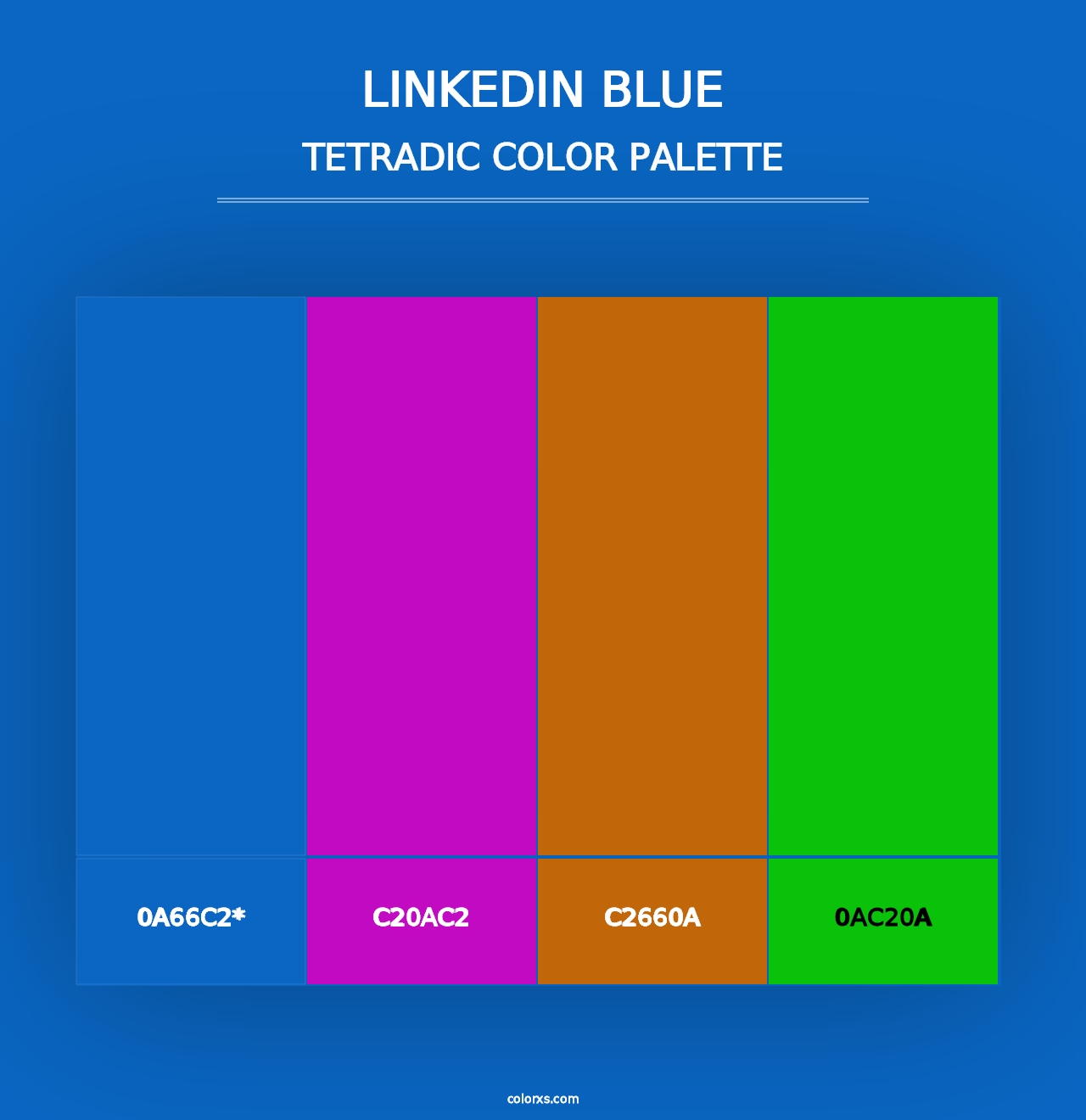 Linkedin Blue - Tetradic Color Palette