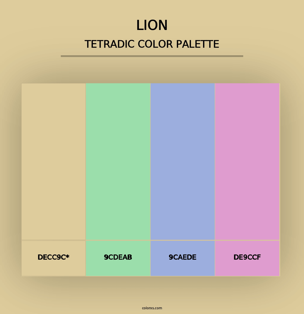 Lion - Tetradic Color Palette