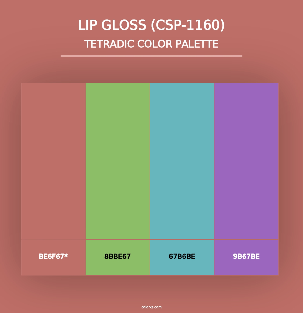 Lip Gloss (CSP-1160) - Tetradic Color Palette