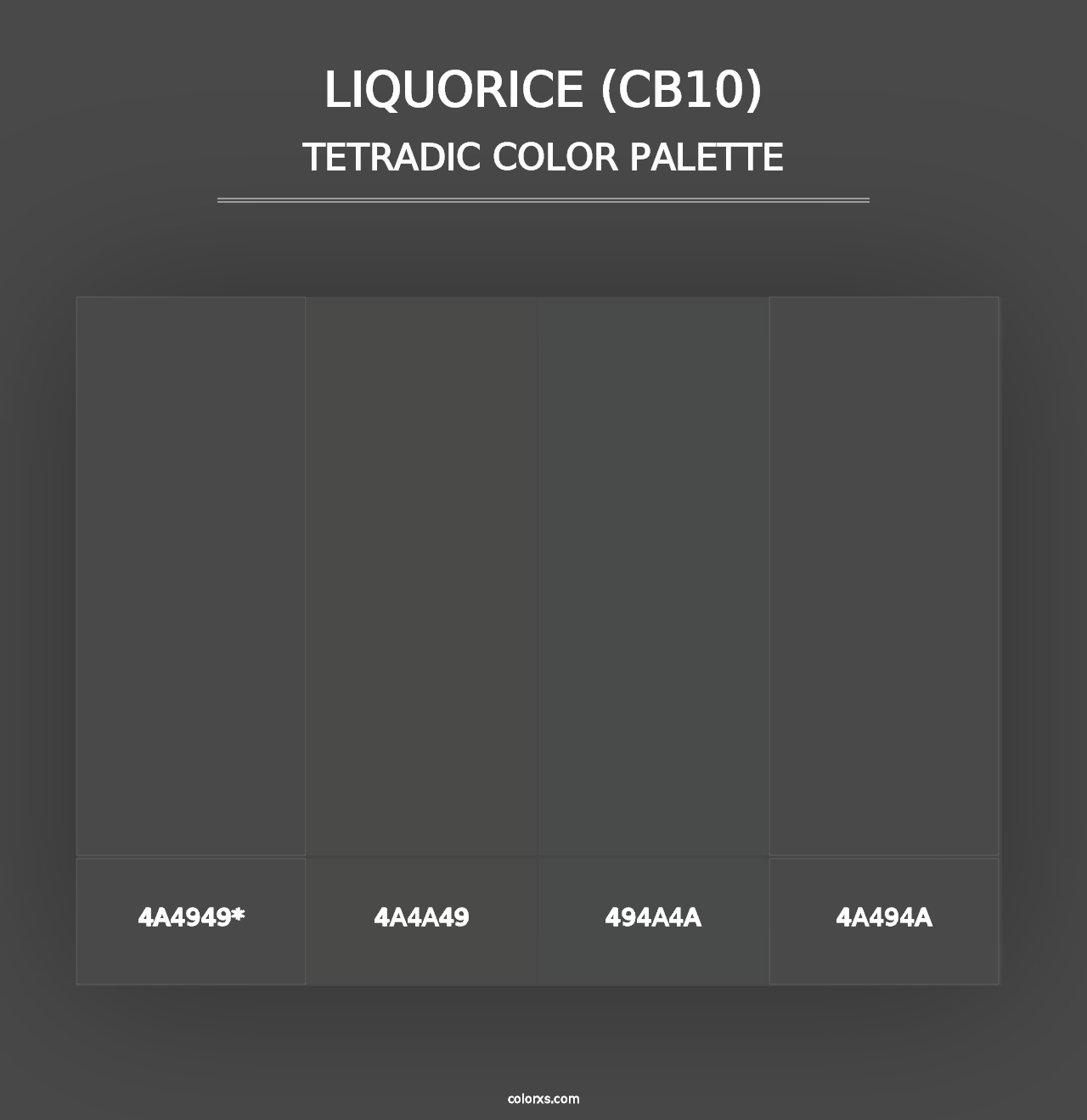 Liquorice (CB10) - Tetradic Color Palette