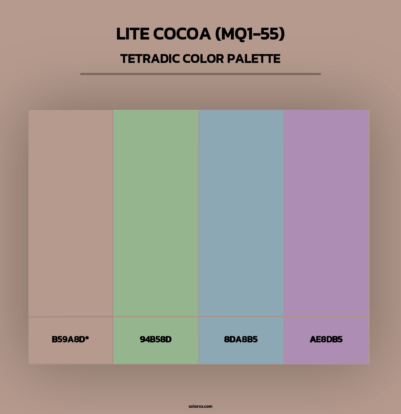 Lite Cocoa (MQ1-55) - Tetradic Color Palette