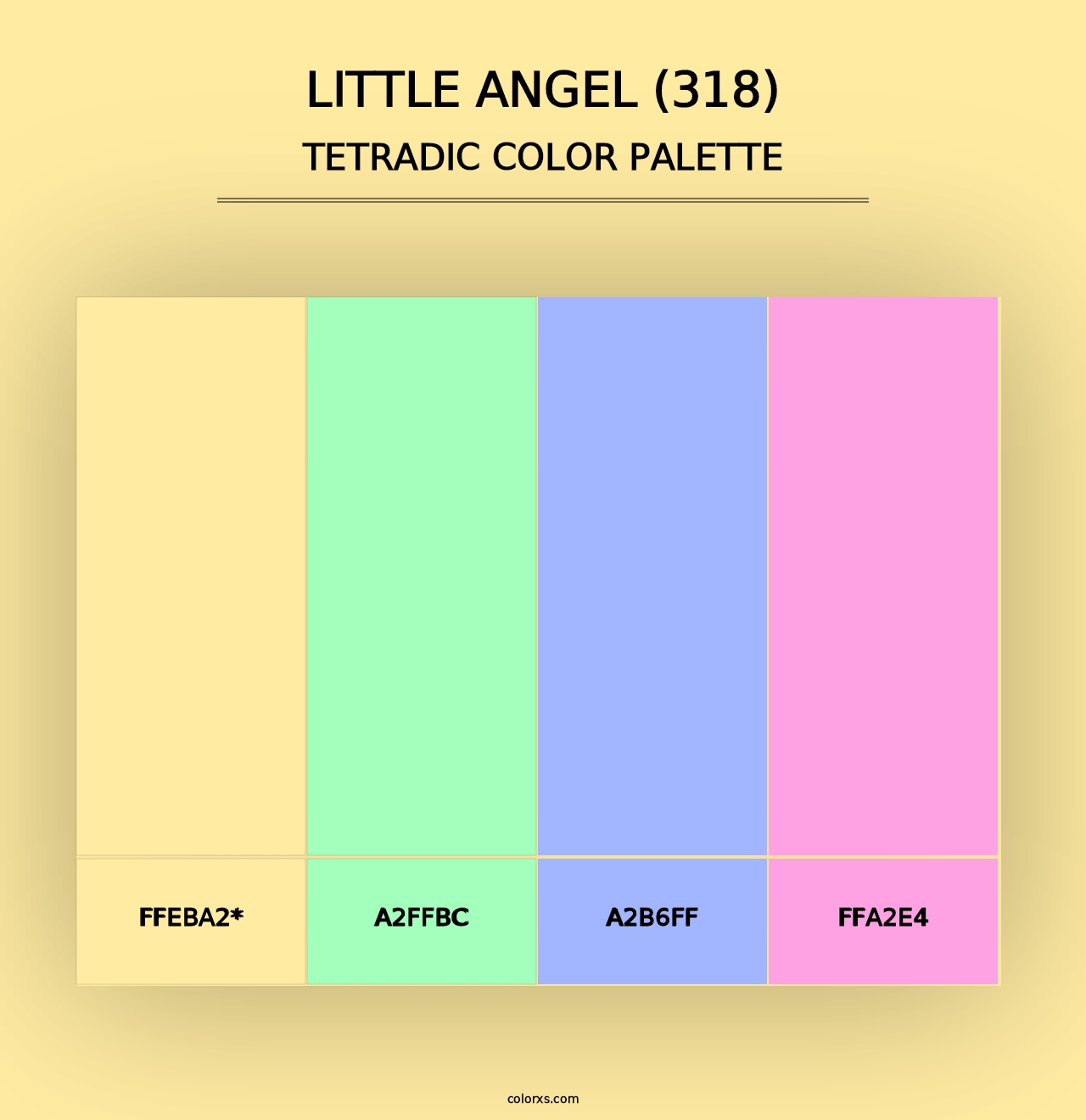 Little Angel (318) - Tetradic Color Palette