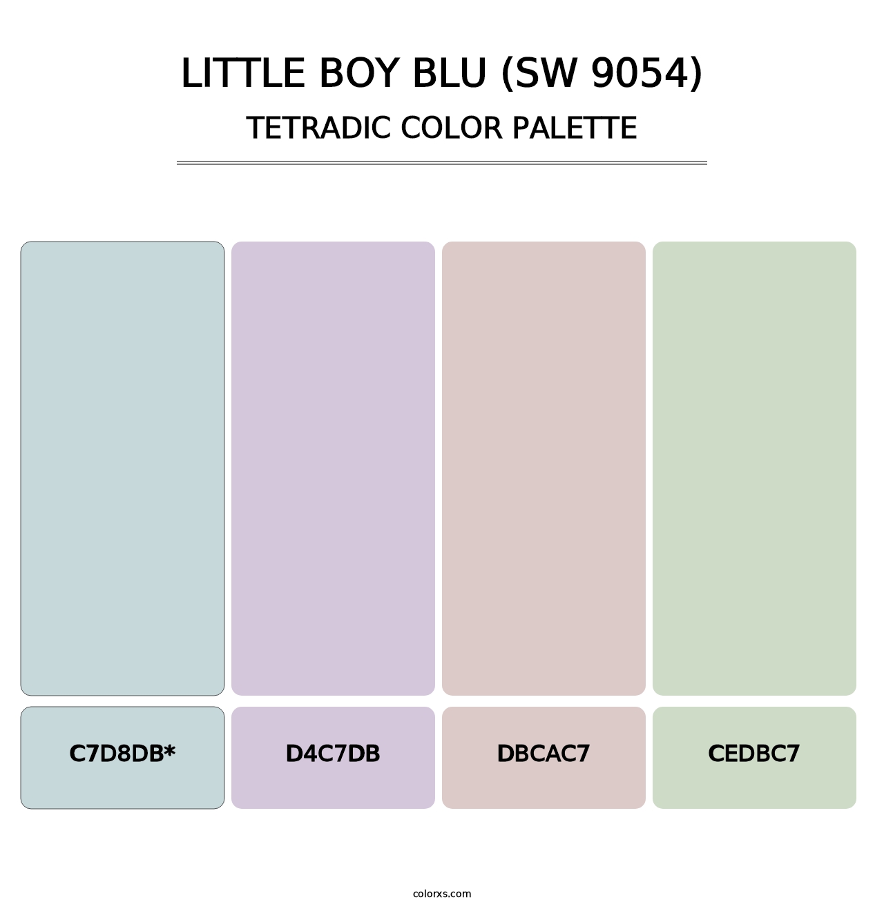 Little Boy Blu (SW 9054) - Tetradic Color Palette