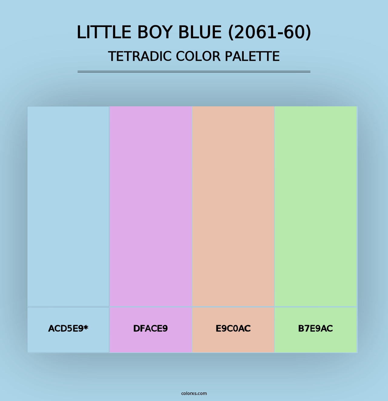 Little Boy Blue (2061-60) - Tetradic Color Palette