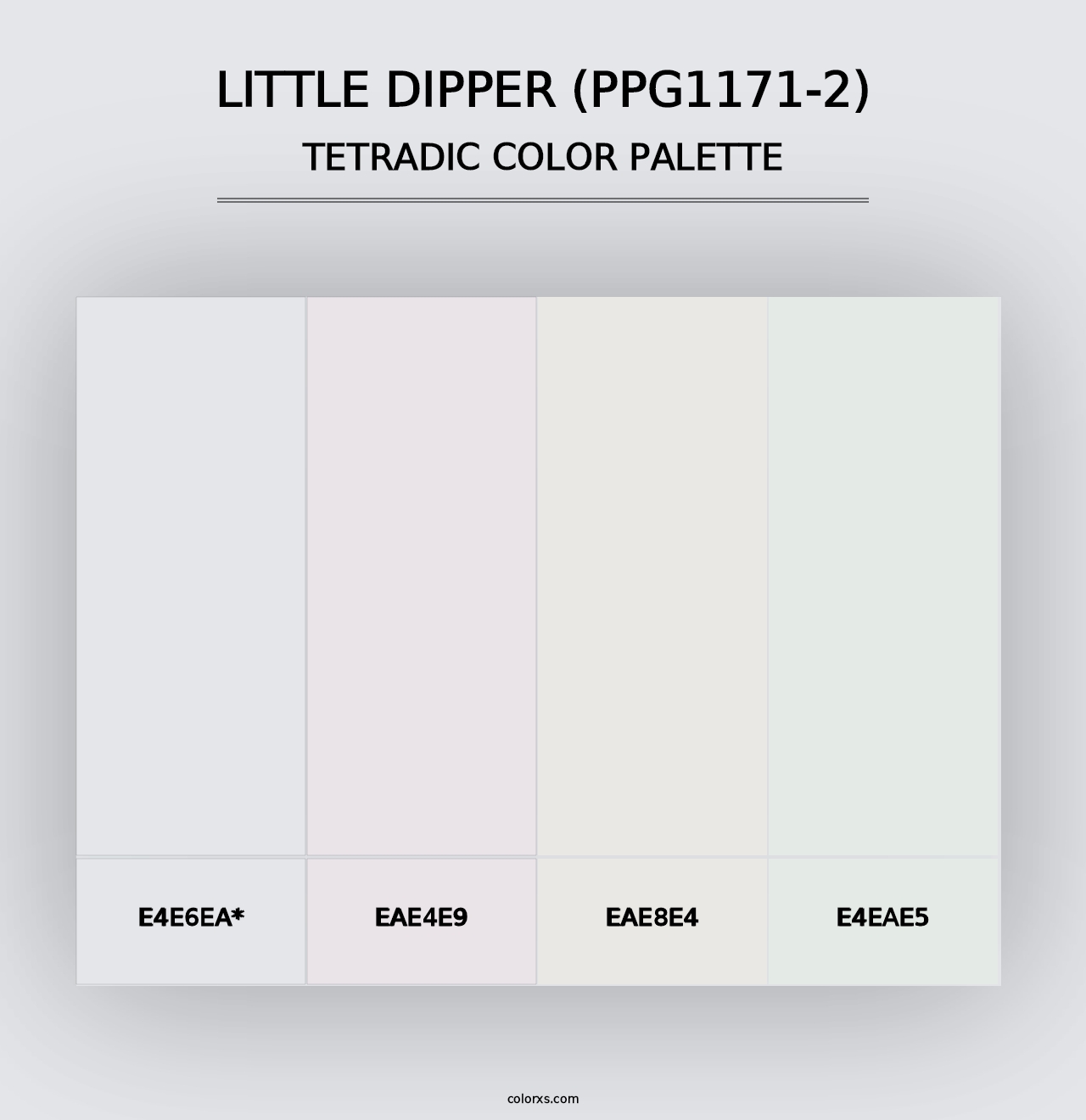 Little Dipper (PPG1171-2) - Tetradic Color Palette