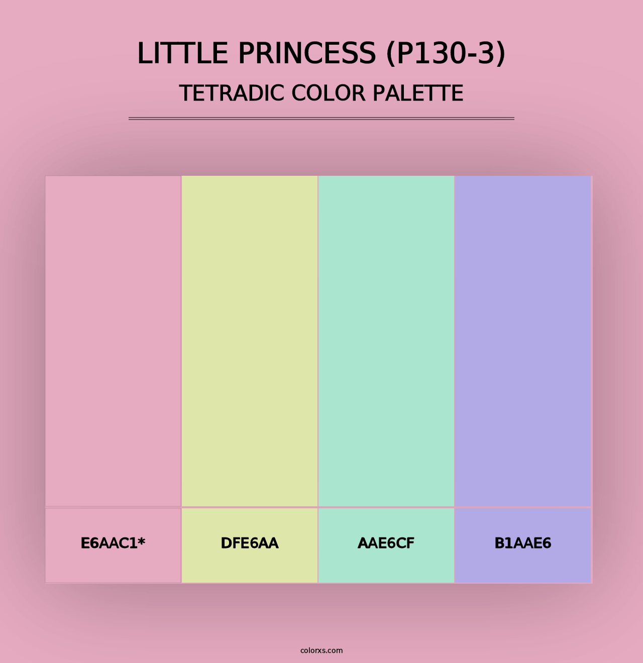 Little Princess (P130-3) - Tetradic Color Palette