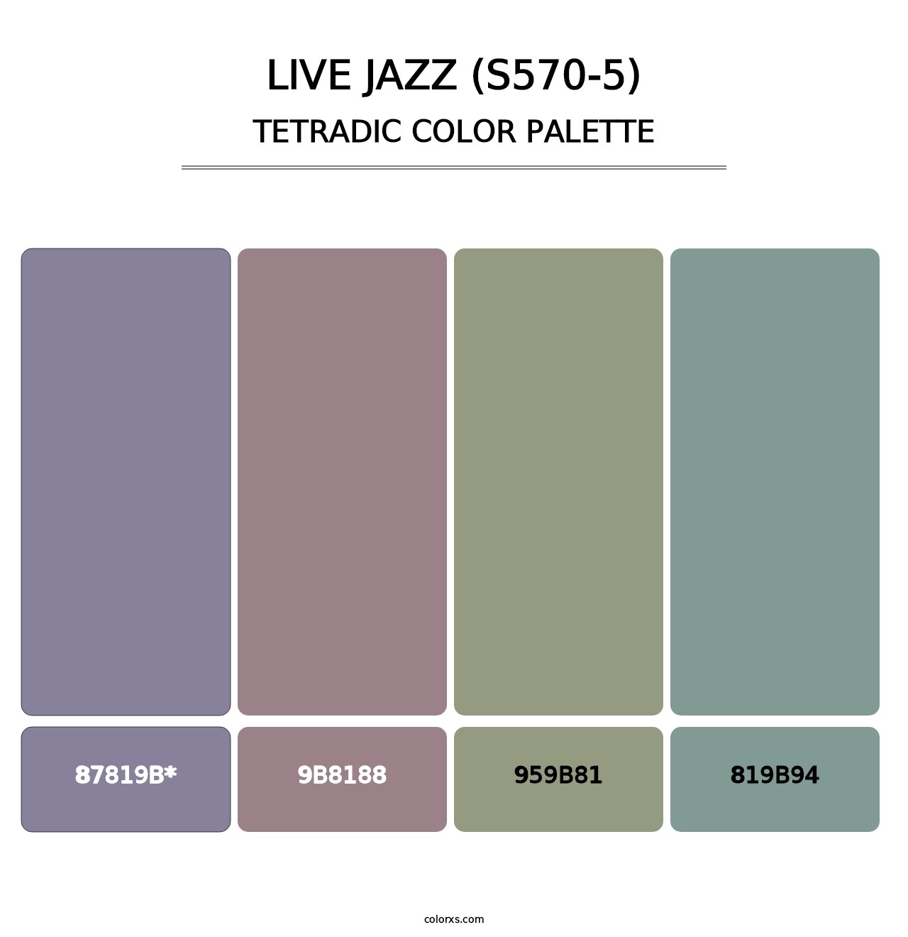 Live Jazz (S570-5) - Tetradic Color Palette