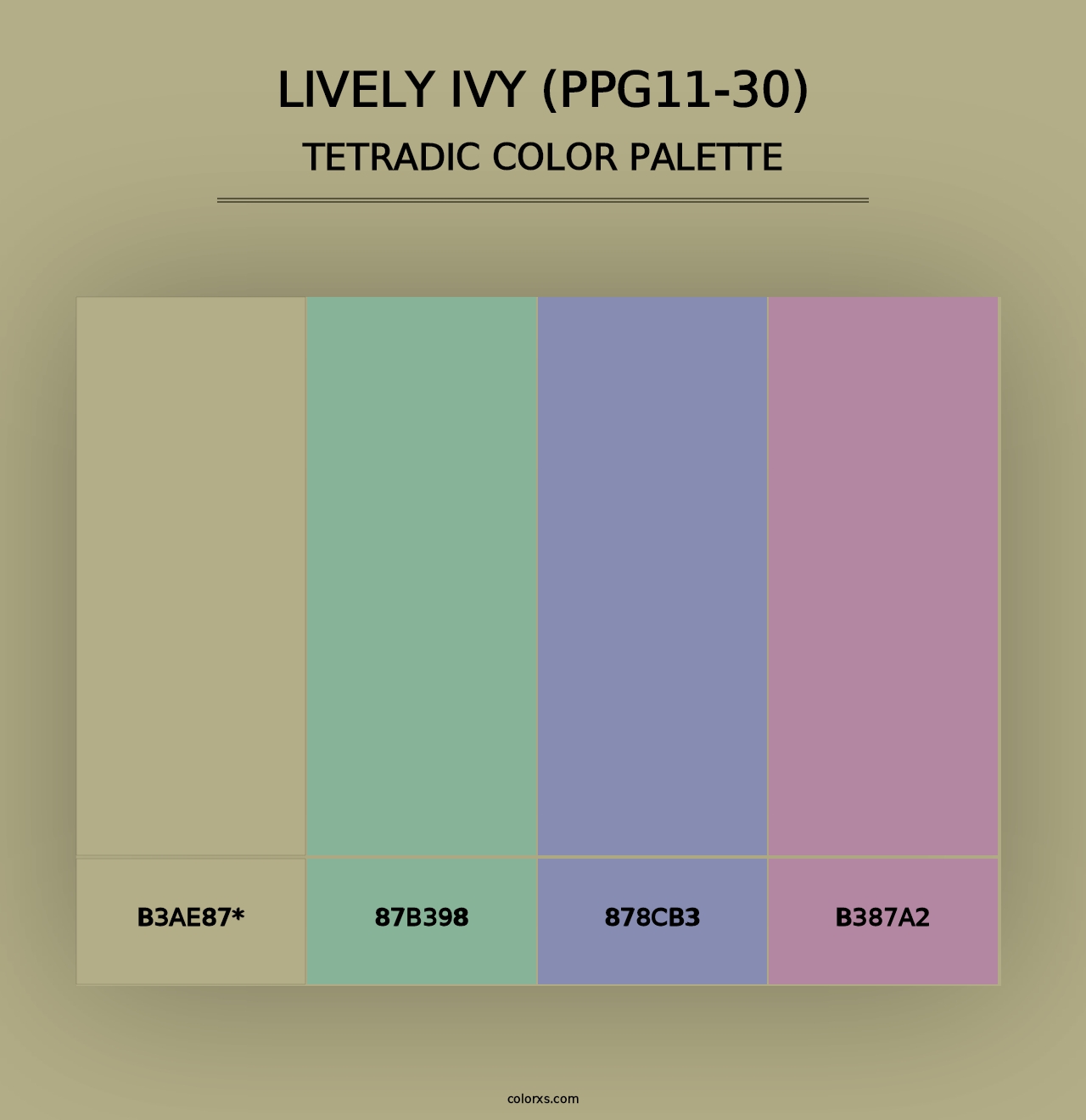 Lively Ivy (PPG11-30) - Tetradic Color Palette