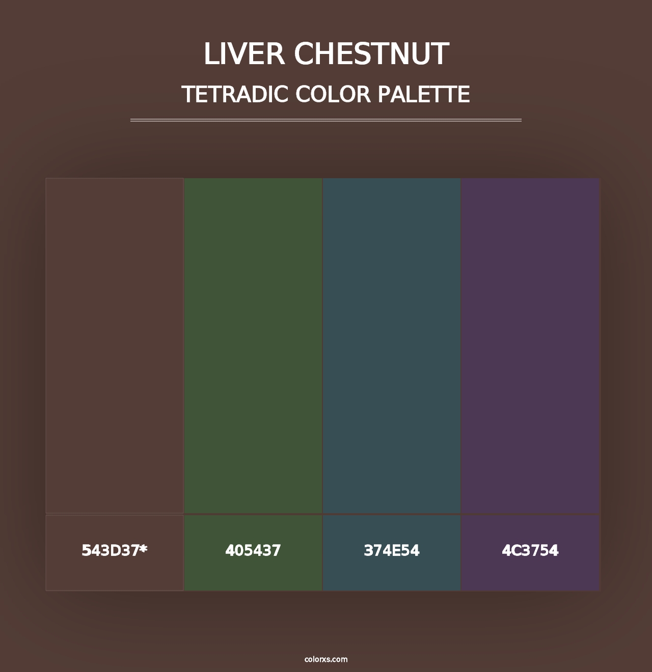 Liver Chestnut - Tetradic Color Palette