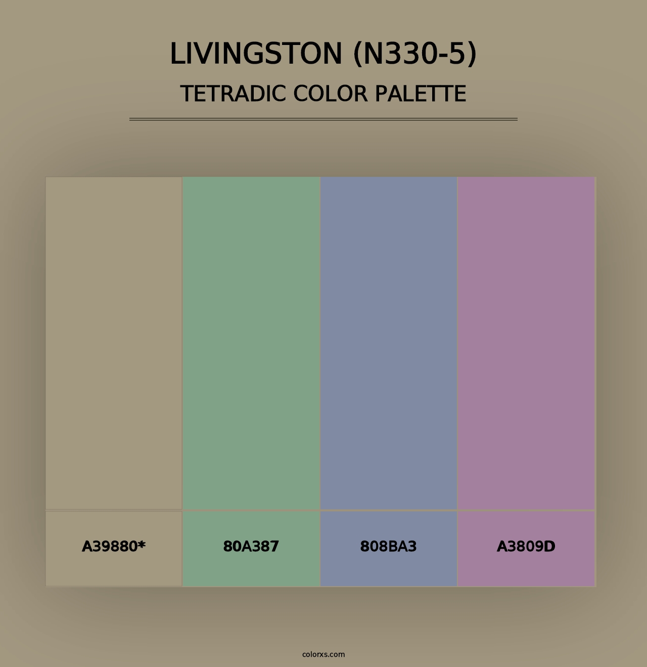 Livingston (N330-5) - Tetradic Color Palette