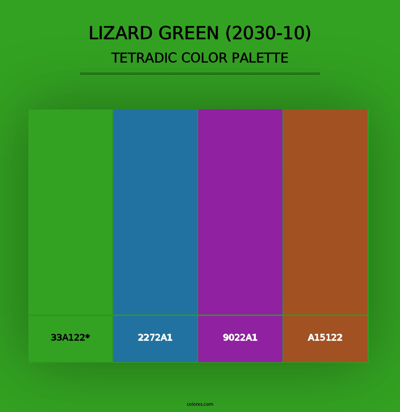 Lizard Green (2030-10) - Tetradic Color Palette