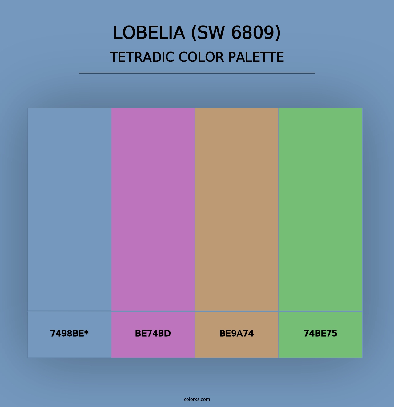 Lobelia (SW 6809) - Tetradic Color Palette