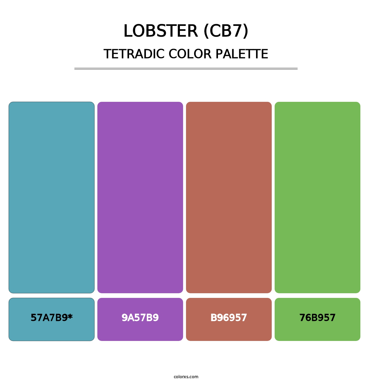 Lobster (CB7) - Tetradic Color Palette