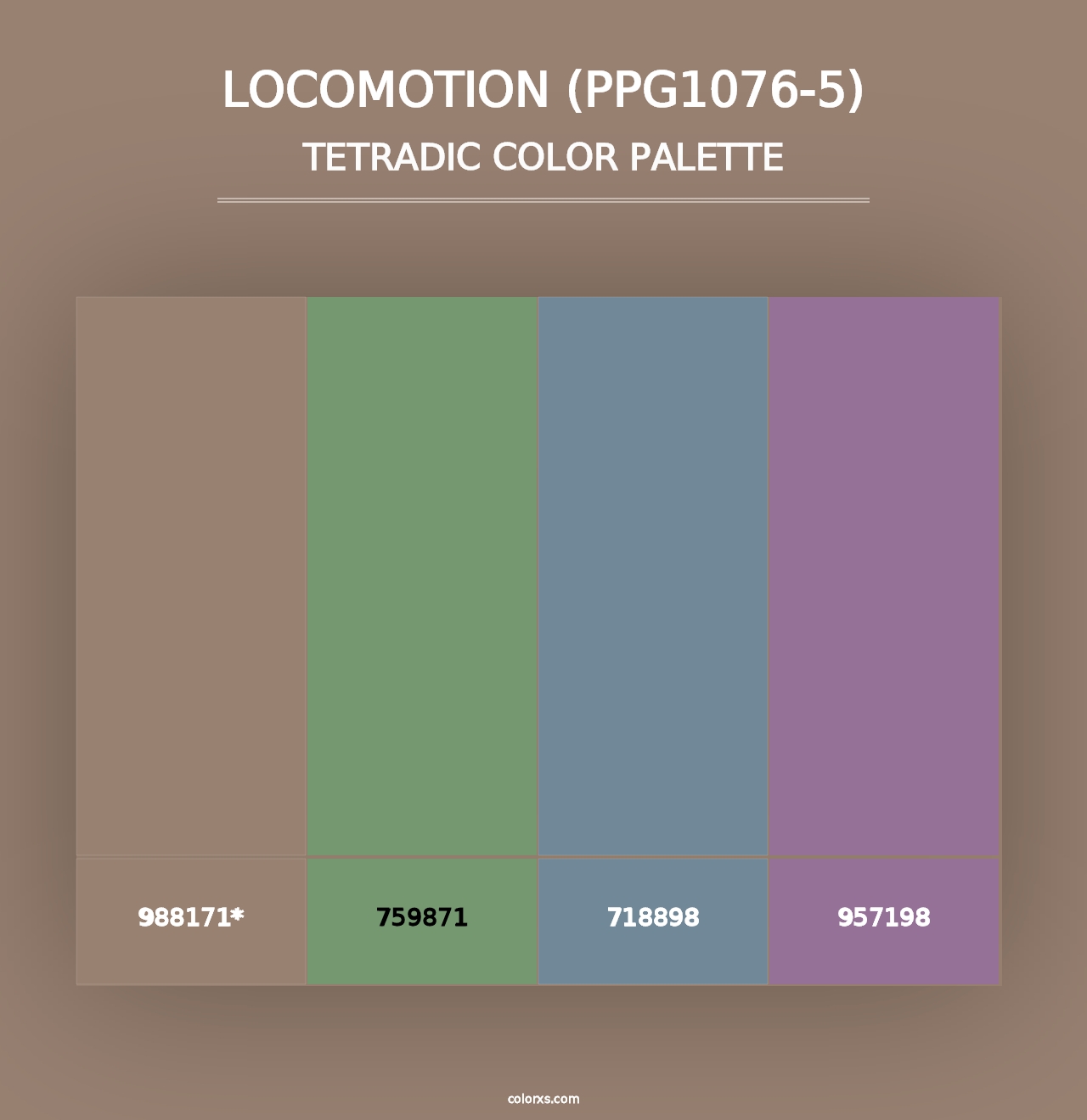 Locomotion (PPG1076-5) - Tetradic Color Palette