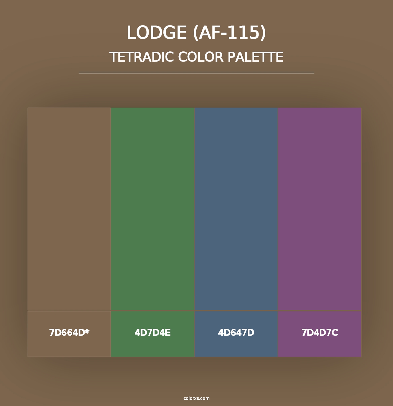 Lodge (AF-115) - Tetradic Color Palette