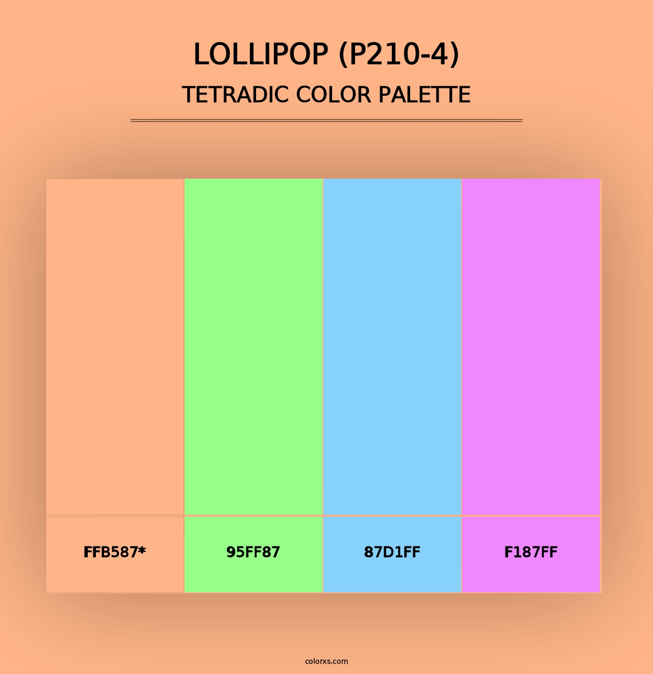 Lollipop (P210-4) - Tetradic Color Palette