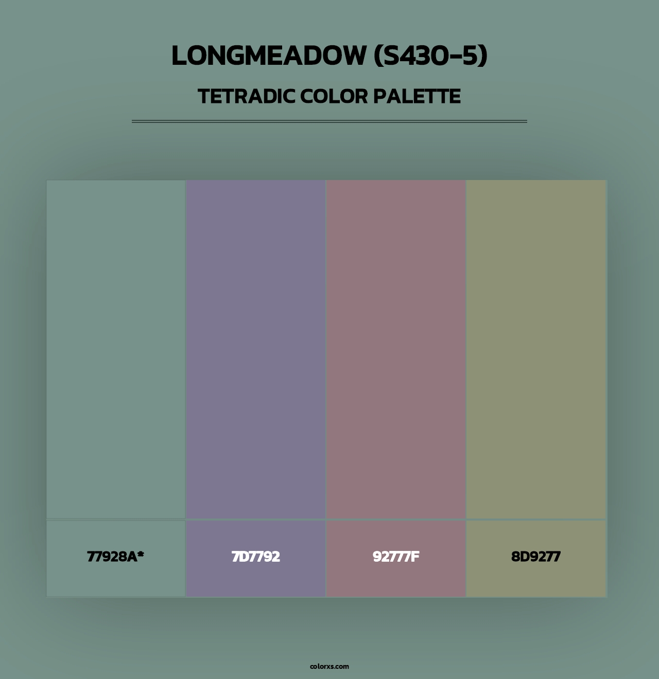 Longmeadow (S430-5) - Tetradic Color Palette