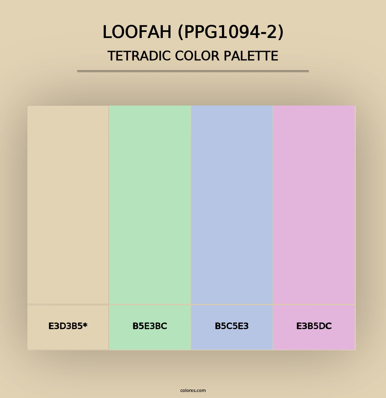 Loofah (PPG1094-2) - Tetradic Color Palette