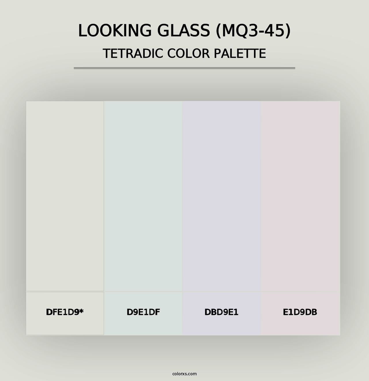 Looking Glass (MQ3-45) - Tetradic Color Palette