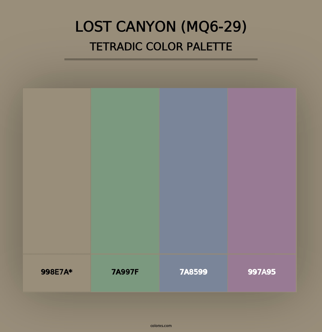 Lost Canyon (MQ6-29) - Tetradic Color Palette