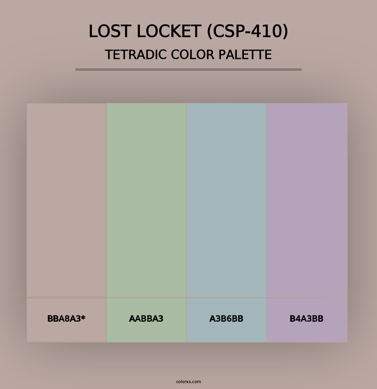 Lost Locket (CSP-410) - Tetradic Color Palette