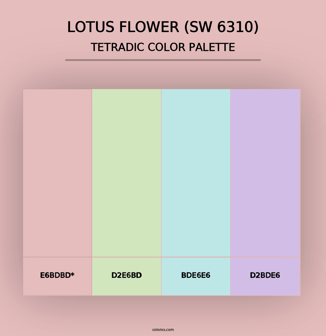 Lotus Flower (SW 6310) - Tetradic Color Palette