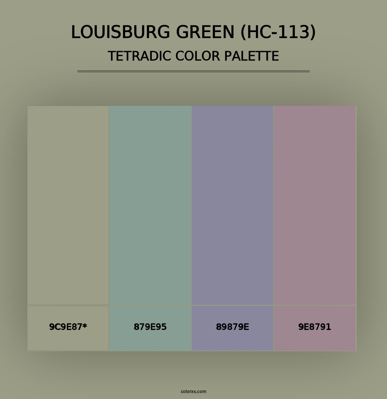 Louisburg Green (HC-113) - Tetradic Color Palette