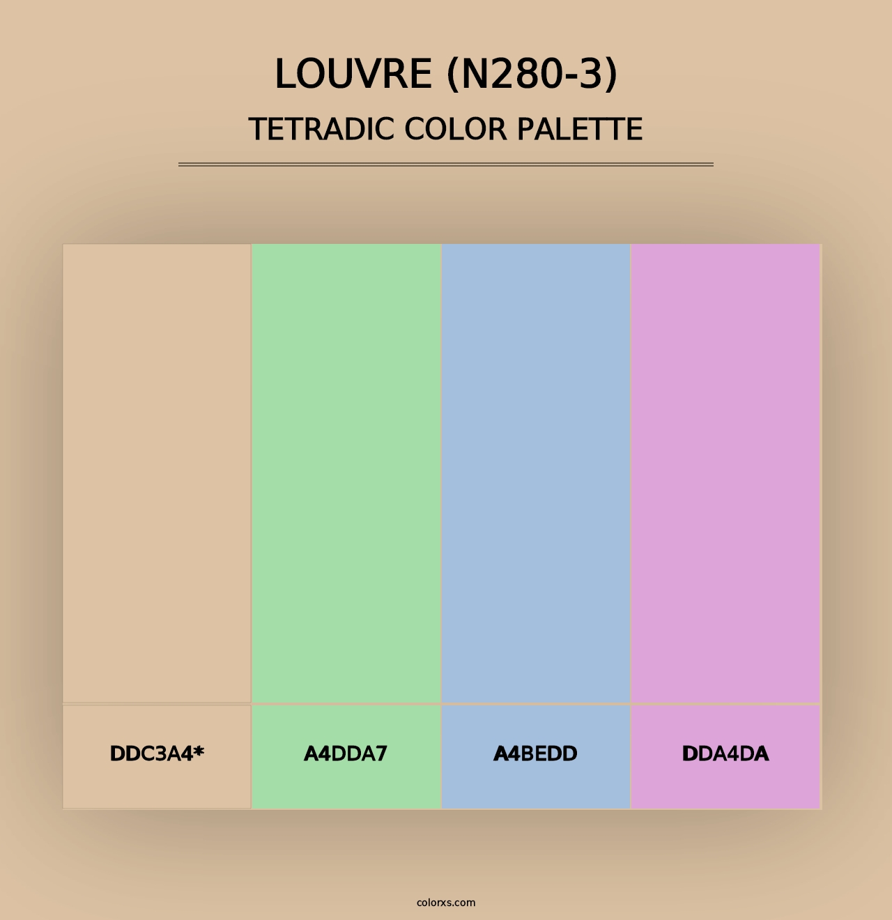 Louvre (N280-3) - Tetradic Color Palette