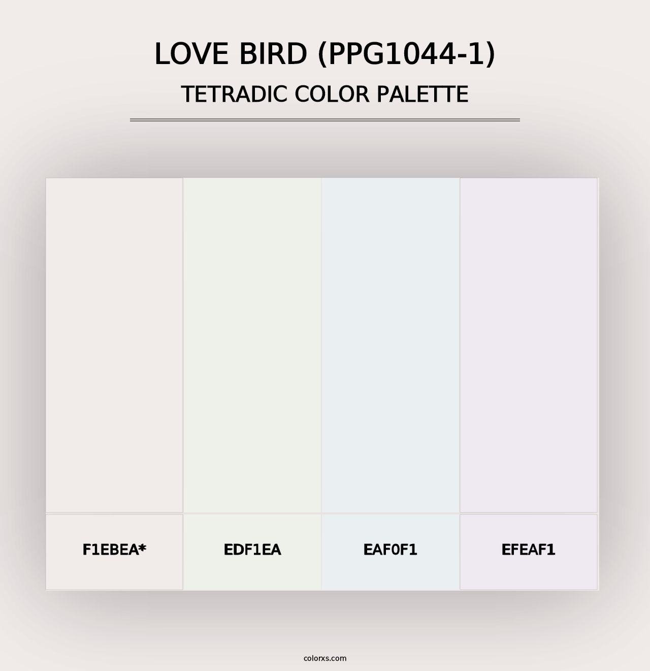 Love Bird (PPG1044-1) - Tetradic Color Palette