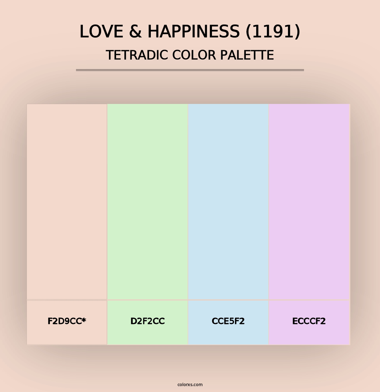 Love & Happiness (1191) - Tetradic Color Palette