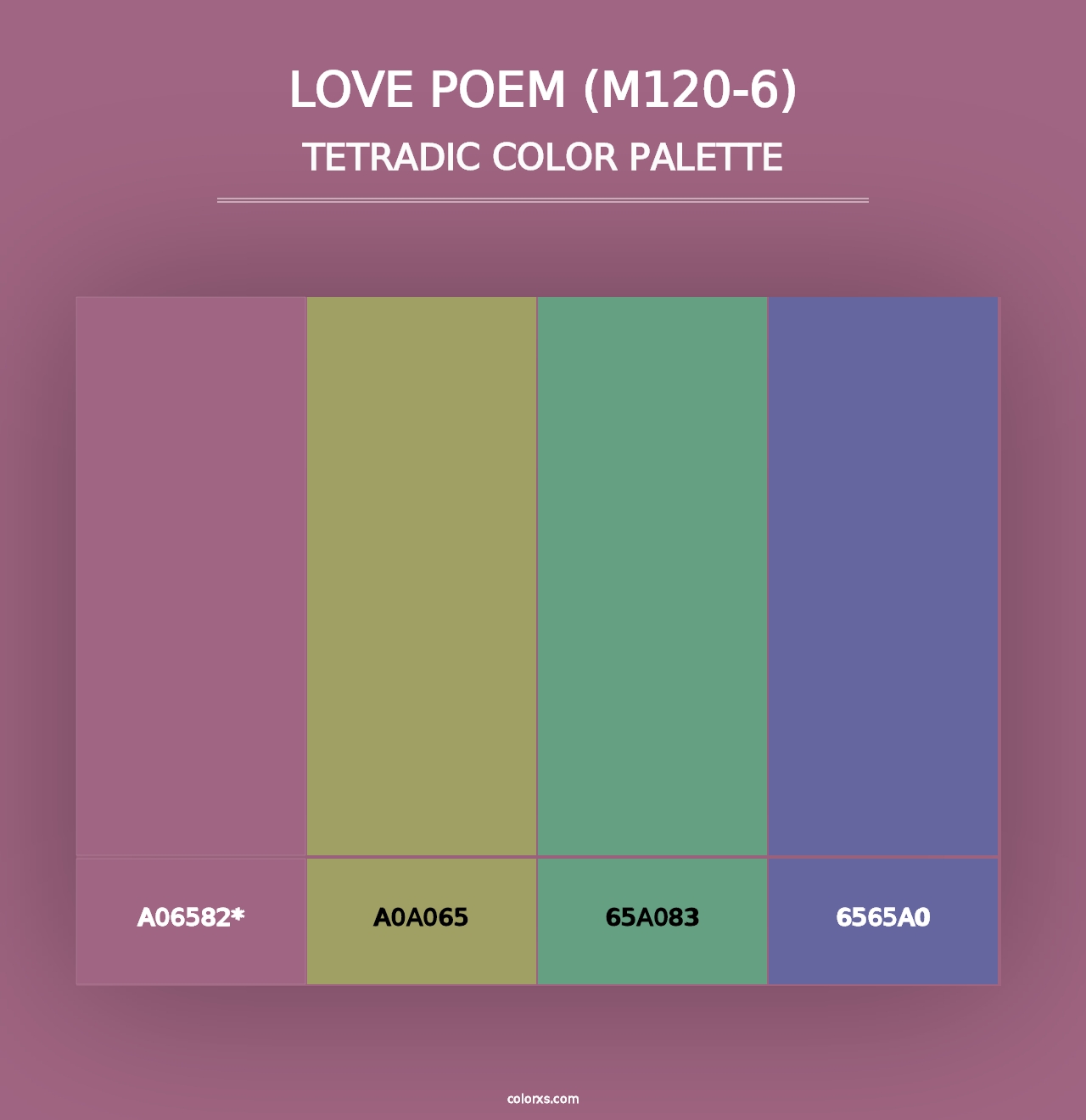 Love Poem (M120-6) - Tetradic Color Palette