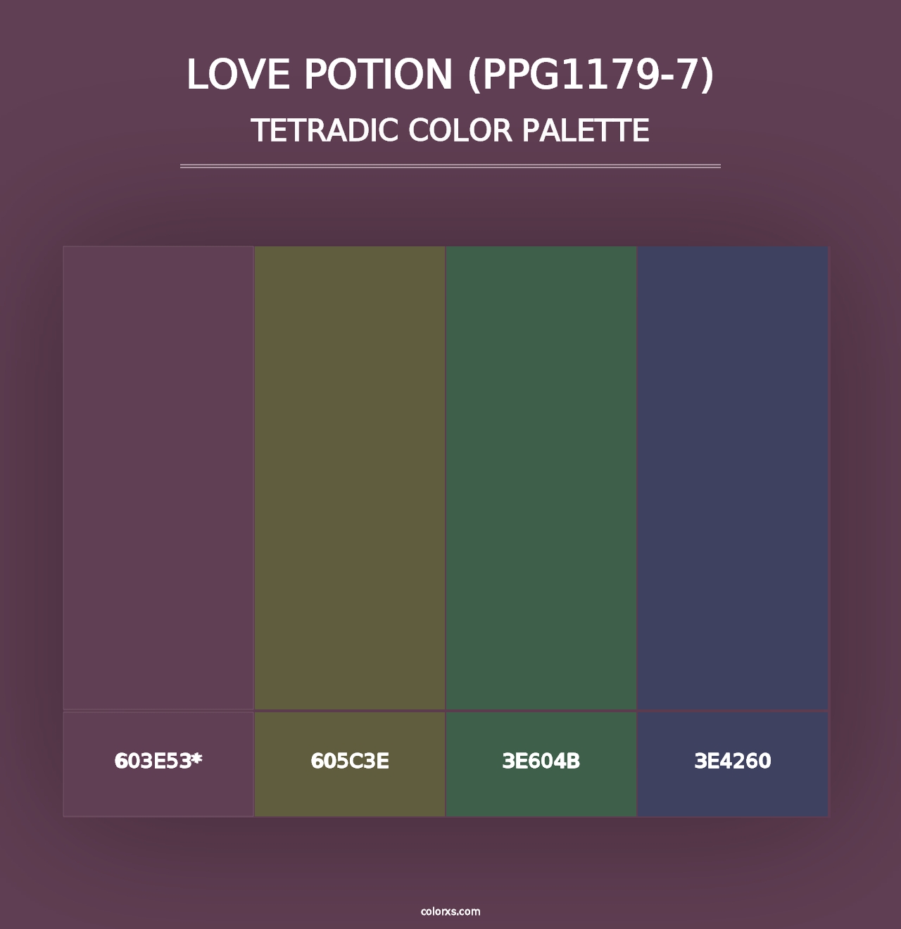 Love Potion (PPG1179-7) - Tetradic Color Palette