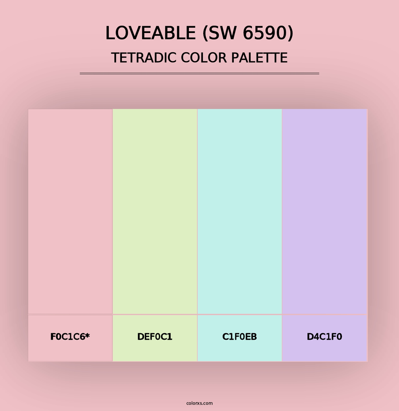 Loveable (SW 6590) - Tetradic Color Palette