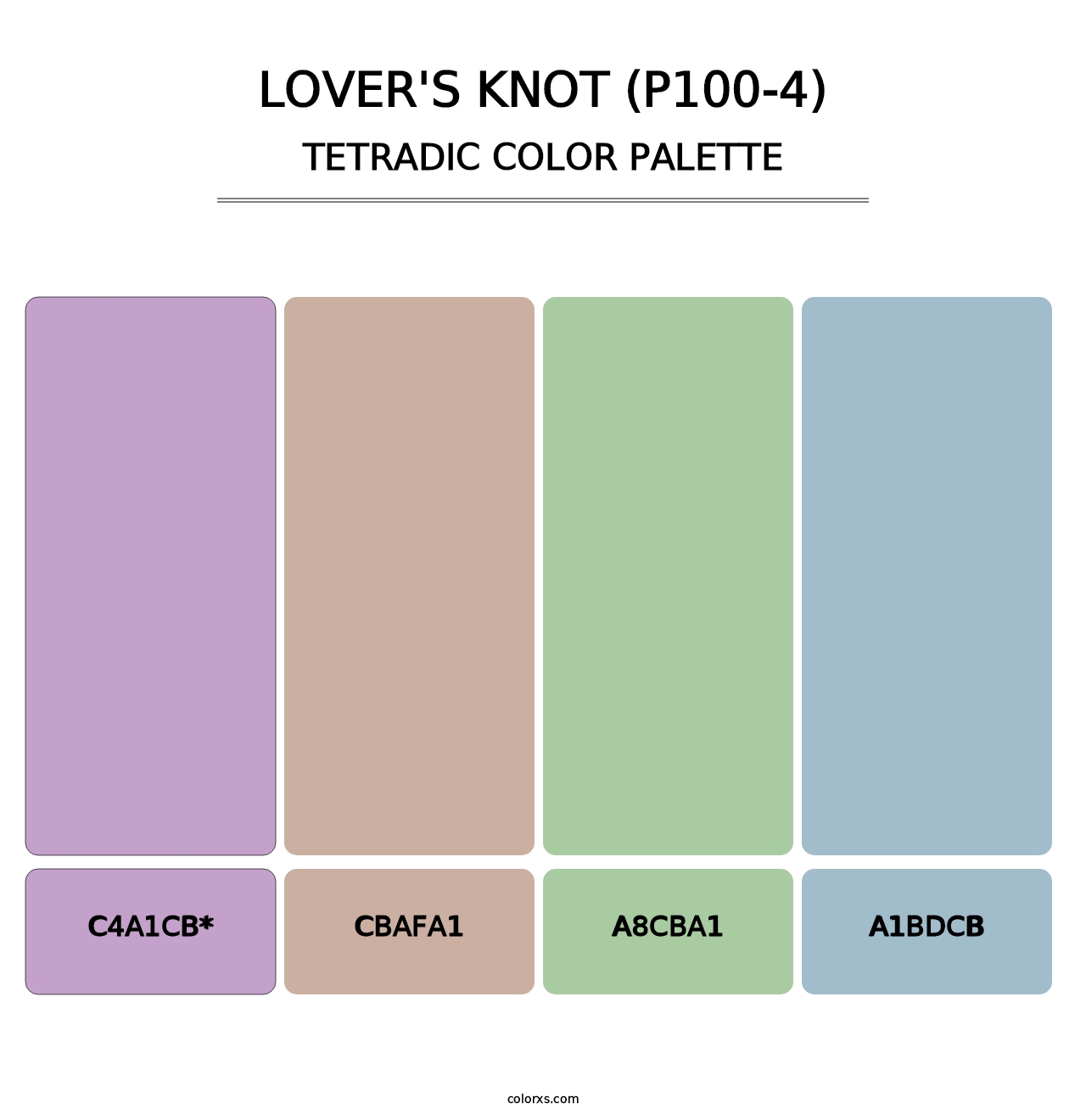 Lover'S Knot (P100-4) - Tetradic Color Palette