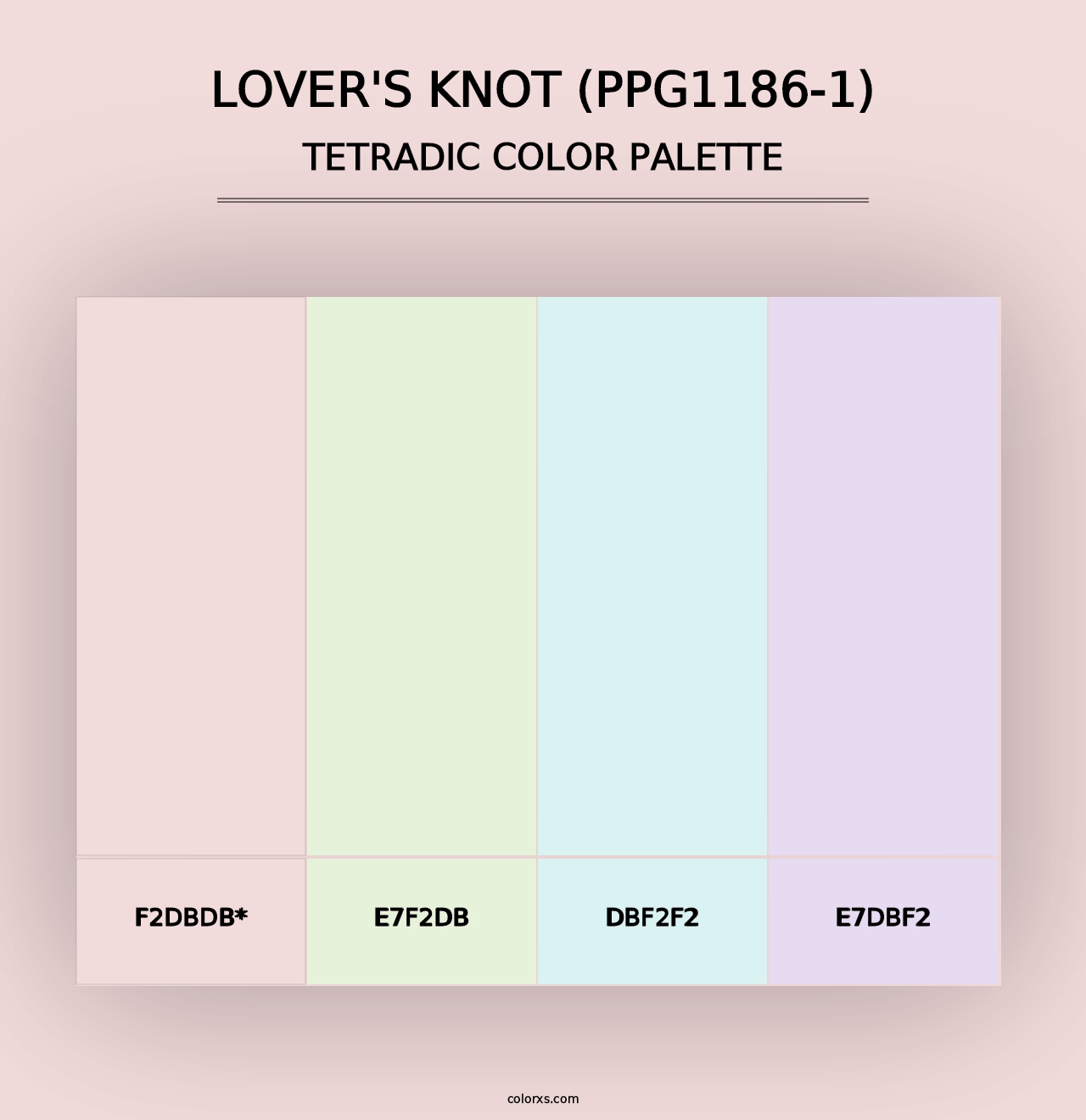 Lover's Knot (PPG1186-1) - Tetradic Color Palette