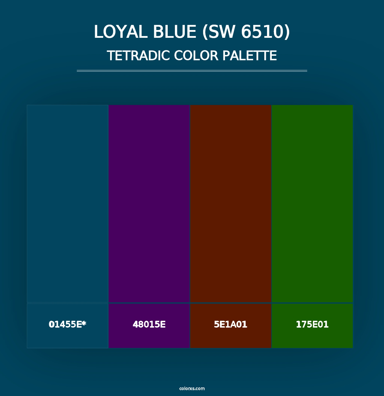 Loyal Blue (SW 6510) - Tetradic Color Palette