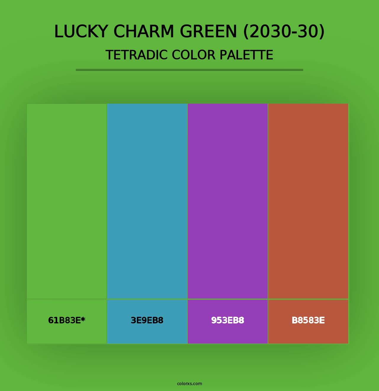 Lucky Charm Green (2030-30) - Tetradic Color Palette