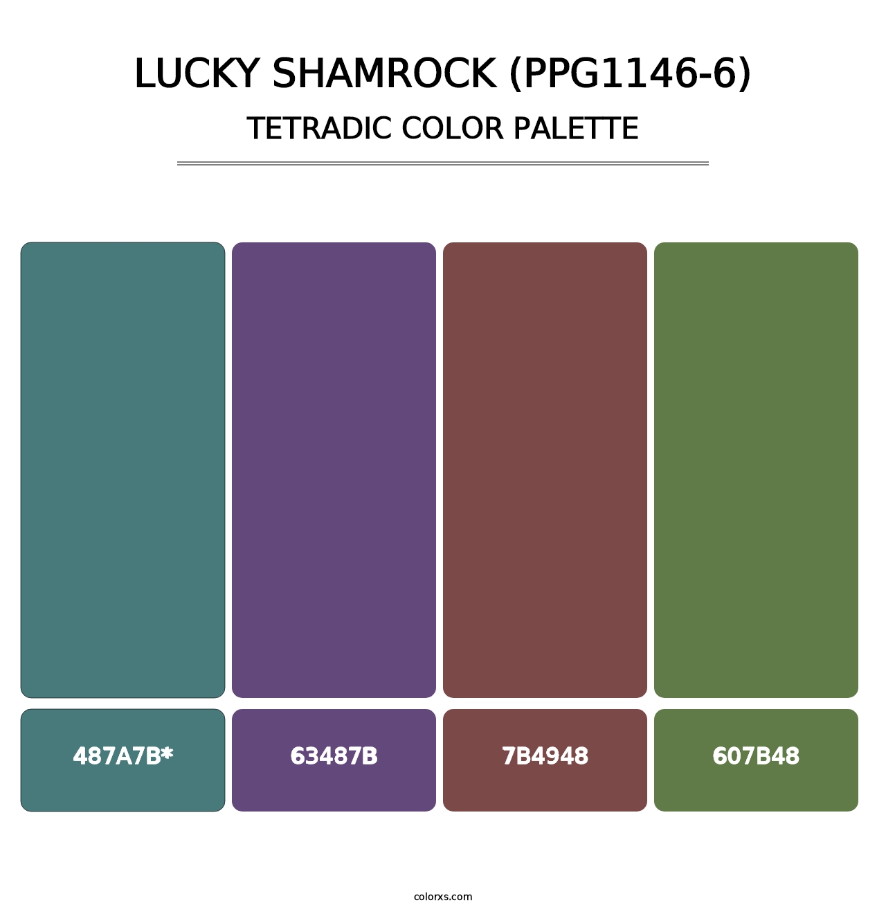 Lucky Shamrock (PPG1146-6) - Tetradic Color Palette