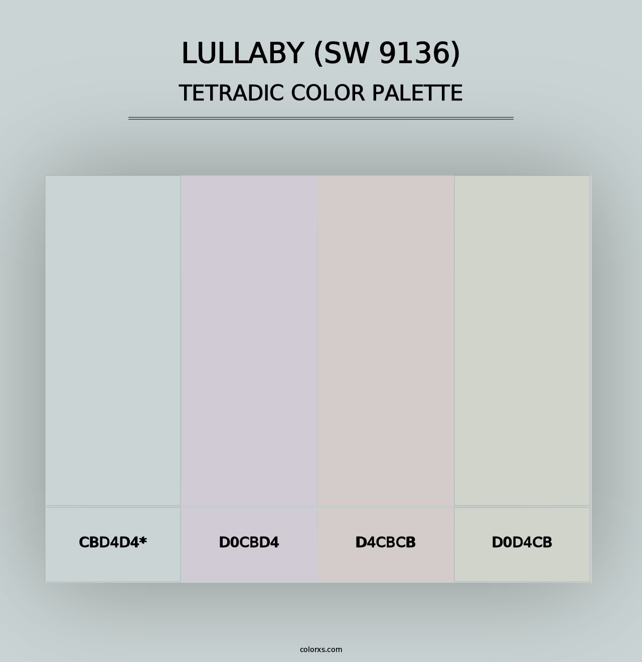 Lullaby (SW 9136) - Tetradic Color Palette